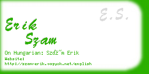 erik szam business card